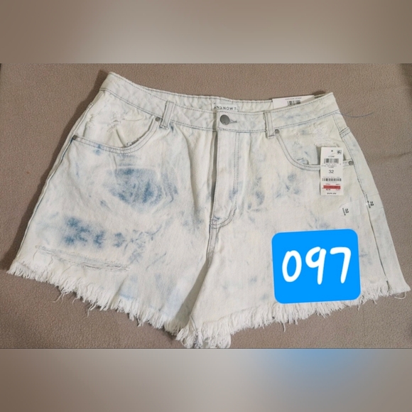 a new day Women's Jean Shorts - White and Blue - Picture 12 of 12